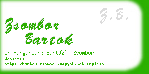 zsombor bartok business card