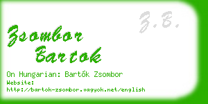 zsombor bartok business card